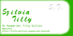 szilvia tilly business card